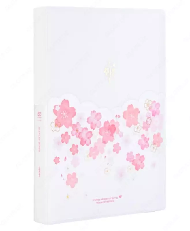 Пластиковая папка для документов Deli Sakura  60 вклад.  А4  210 x 297 x 34 мм  500 мкм (Арт. - 72644) Белая