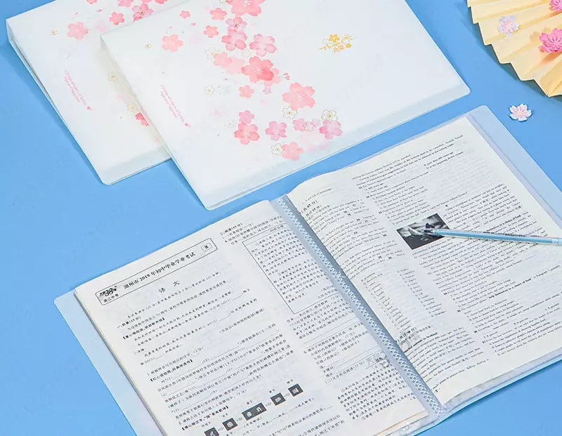   Пластиковая папка для документов Deli Sakura  60 вклад.  А4  210 x 297 x 34 мм  500 мкм (Арт. - 72644) Белая