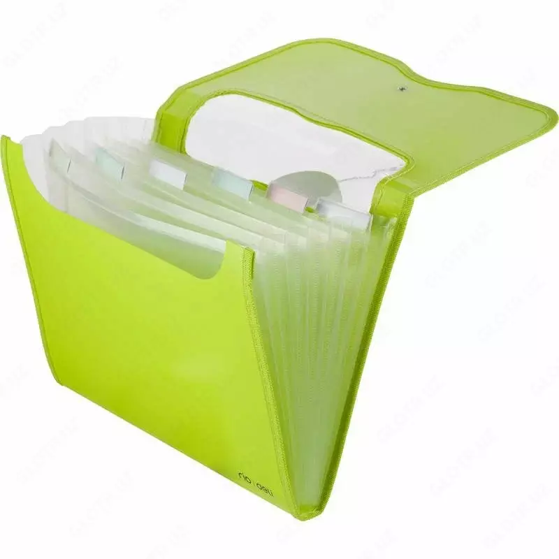   Пластиковая папка-портфель для документов Deli RIO  7 отд.  А4  заст. резинка (Арт.- 38127) Ассортимент