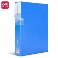 Hujjatlar uchun plastik papka Deli 80 varaq  A4  310 x 235 x 50 mm  500 mikron (Art. - 5280) Moviy