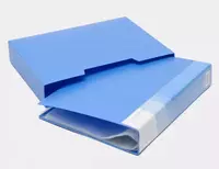   Hujjatlar uchun plastik papka Deli 80 varaq  A4  310 x 235 x 50 mm  500 mikron (Art. - 5280) Moviy