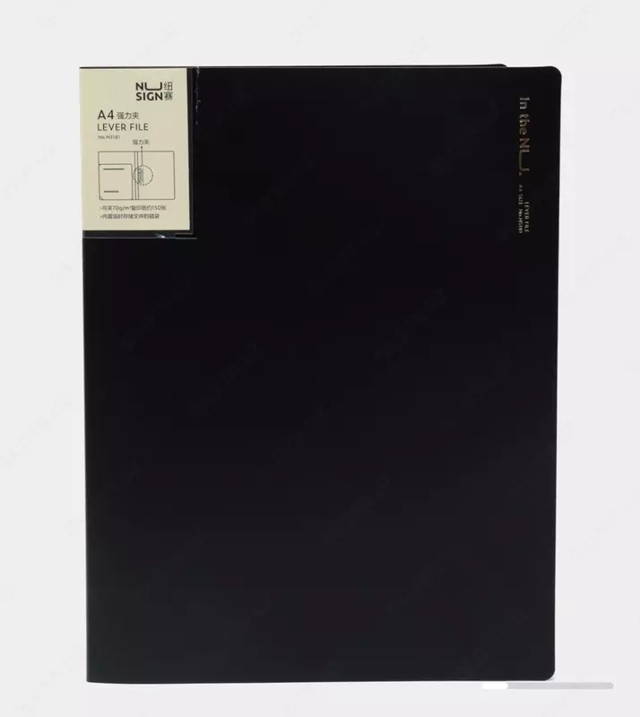 Hujjatlar uchun plastik papka (yon klip) Deli Nusign 181  A4  315 x 235 x 18 mm  500 mikron (Art.-181-NS-bk) Qora