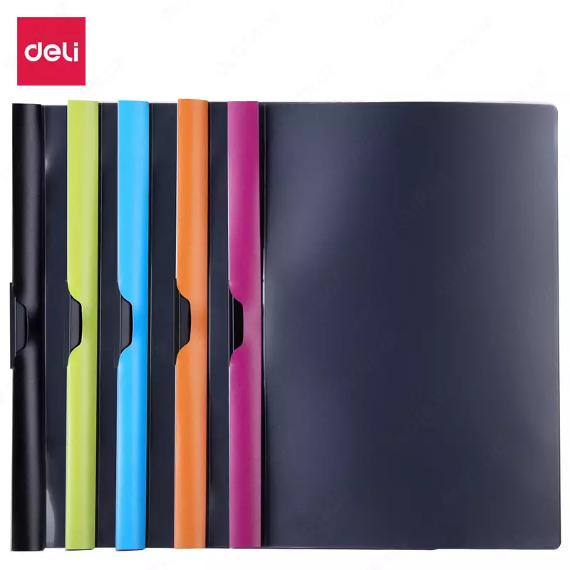 Deli Vivid  A4  310 x 220 x 150 mm  30 l  boglash uchun klipli papka. (m. - 38964) Assortiment