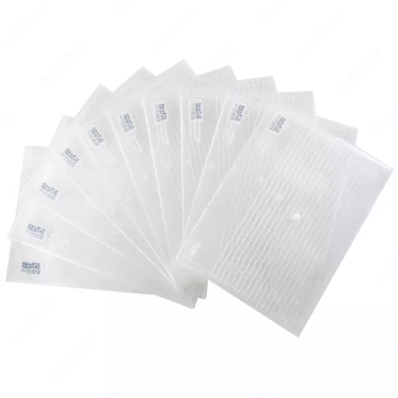 Папка - конверт Deli  пластиковая  1 отд.  А4  1 кнопка  180 мкм (Арт. - 5502) Прозрачная