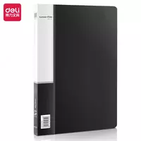 Пластиковая папка для документов (боковой зажим) Deli 70 мм  А4  600 мкм (Арт. - 5301bk) Черная