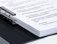   Пластиковая папка для документов (боковой зажим) Deli 70 мм  А4  600 мкм (Арт. - 5301bk) Черная