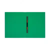  Hujjatlar uchun plastik papka (yon yayli klip) Stamm A4  305 x 235 x 14 mm  500 mikron (Art.-MM-32222) Yashil - 