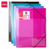 Пластиковая папка для документов Deli Start  1 отд.  А4  застежка - резинка  180 мкм (Арт.- 39579) Ассортимент