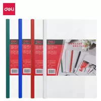 Пластиковая папка - скрепкошина Deli А4  310 х 215 х 15 мм  170 мкм  уп. 5 шт (Арт.- 5532) Ассортимент