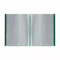  Пластиковая папка для документов Стамм 100 вклад.  А4  310 x 230 x 30 мм  600 мкм (Арт. - ММ-32214) Зеленая - 