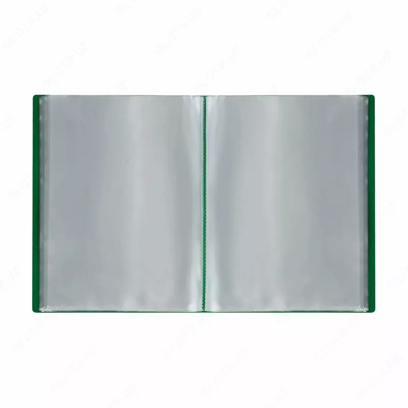  Пластиковая папка для документов Стамм 100 вклад.  А4  310 x 230 x 30 мм  600 мкм (Арт. - ММ-32214) Зеленая - 