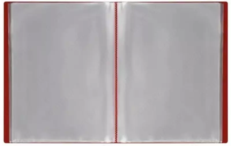  Пластиковая папка для документов Стамм 100 вклад.  А4  310 x 230 x 30 мм  600 мкм (Арт. - ММ-32215) Красная - 