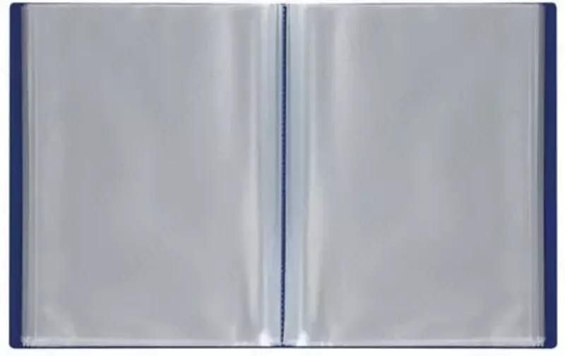  Пластиковая папка для документов Стамм 100 вклад.  А4  310 x 230 x 30 мм  600 мкм (Арт. - ММ-32213) Синяя - 