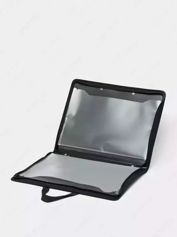  Пластиковая папка художника Deli Nuevo  2 ручки  1 отд.  440 х 350 мм  заст. молния (Арт. - 72706-bk) Черная - 