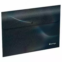 Папка - конверт Berlingo Electric  пластиковая  1 отд.  А4  1 кнопка  330 мкм  120 л. (Арт. - EFb_A4S17) Черная