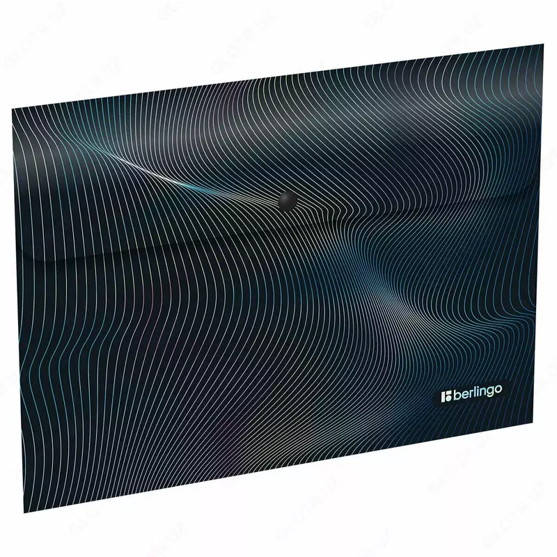 Папка - конверт Berlingo Electric  пластиковая  1 отд.  А4  1 кнопка  330 мкм  120 л. (Арт. - EFb_A4S17) Черная