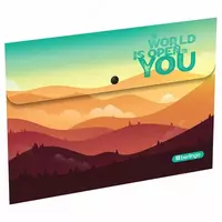 Папка - конверт Berlingo Scenic-1  пластиковая  1 отд.  А4  1 кнопка  330 мкм  120 л. (Арт. - EFb_02S16)