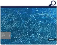 Папка - конверт Berlingo Zodiac  пластиковая  1 отд.  А4  Zip - молния  180 мкм  100 л. (Арт. - ZGn_A4975)