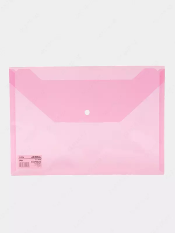 Папка - конверт Deli Aurora  пластиковая  1 отд.  А4  1 кнопка  180 мкм  100 л. (Арт. - 10442-EF) Розовая