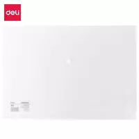Папка - конверт Deli Aurora  пластиковая  1 отд.  А4  1 кнопка  180 мкм  100 л. (Арт. - 10412-EF) Прозрачная