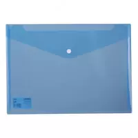 Papka - konvert Deli Aurora  plastmassa  1 bolim  A4  1 tugma  200 mikron  100 l. (Art. - 5505 funt) Moviy