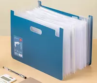  Deli Linfini hujjatlari uchun plastik papka-tovoq  12 bolim  350 x 325 mm (Art. - 604-EF) Assortiment - 