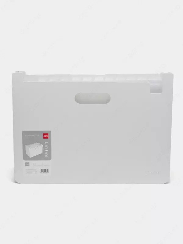  Deli Linfini hujjatlari uchun plastik papka-tovoq  12 bolim  350 x 325 mm (Art. - 604-EF) Assortiment Chakana savdo