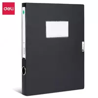 Deli plastik saqlash papkasi 320 x 240 x 35 mm  Velcro mahkamlagich  350 l (Art. - 5622bk) Qora