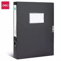 Deli plastik saqlash papkasi 318 x 238 x 50 mm  Velcro mahkamlagich  500 l (Art. - 5623bk) Qora