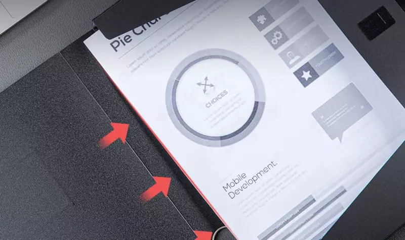   Deli plastik saqlash papkasi 318 x 238 x 50 mm  Velcro mahkamlagich  500 l (Art. - 5623bk) Qora