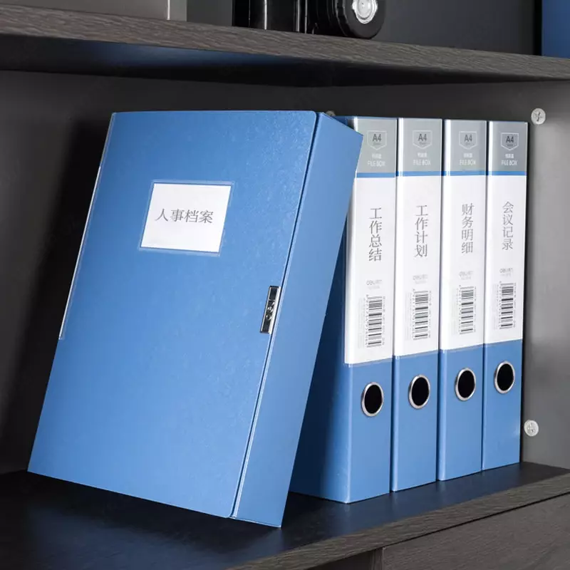  Пластиковая папка-накопитель Deli 320 х 240 х 55 мм  застежка-липучка  550 л (Арт.- 5606bl) Синяя Только в розницу