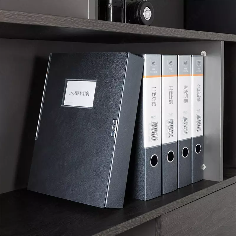  Deli plastik saqlash papkasi 320 x 240 x 55 mm  Velcro mahkamlagich  550 l (Art. - 5606bk) Qora OOO Smart Choice Kans