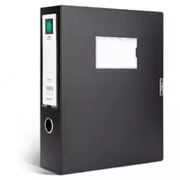   Deli plastik saqlash papkasi 320 x 240 x 76 mm  Velcro mahkamlagich  750 l (Art. - 5604bk) Qora