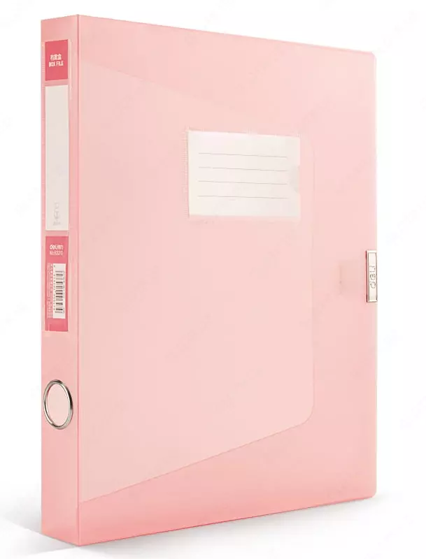 Пластиковая папка-накопитель Deli 320 х 240 х 35 мм  застежка-липучка  350 л (Арт.- 63210-рk) Розовая