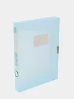 Plastik saqlash papkasi Deli 320 x 240 x 35 mm  Velcro mahkamlagich  350 l (Art. - 63210-bl) Moviy