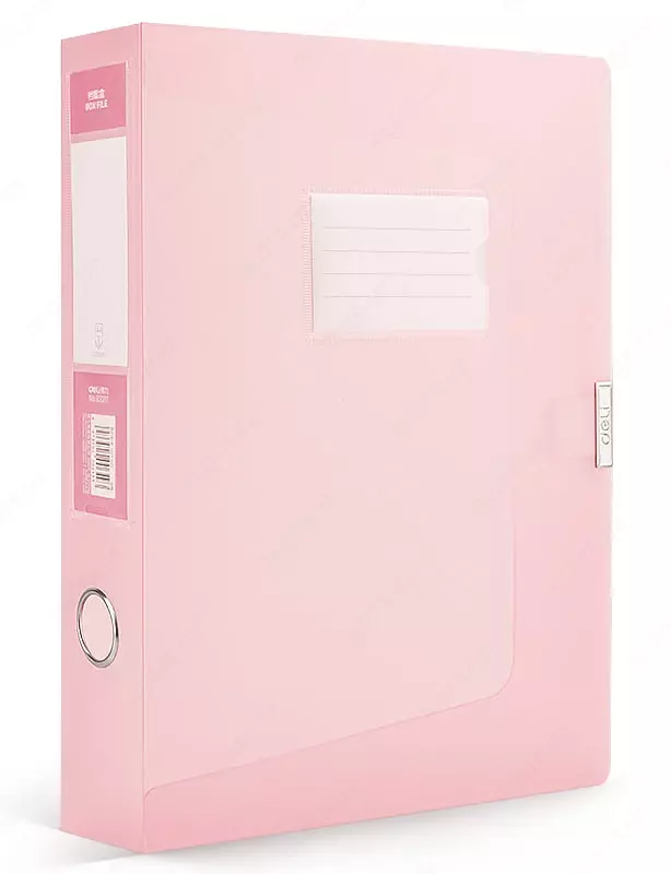 Deli plastik saqlash papkasi 320 x 240 x 55 mm  Velcro mahkamlagich  550 l (Art. - 63211-rk) Pushti