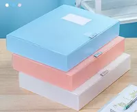   Deli plastik saqlash papkasi 320 x 240 x 55 mm  Velcro mahkamlagich  550 l (Art. - 63211-rk) Pushti