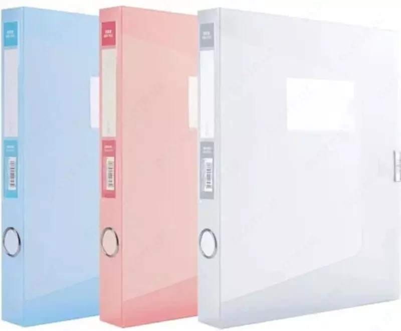  Deli plastik saqlash papkasi 320 x 240 x 55 mm  Velcro mahkamlagich  550 l (Art.- 63211-cl) Shaffof - 