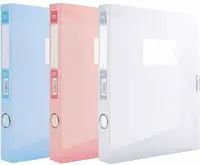  Deli plastik saqlash papkasi 320 x 240 x 55 mm  Velcro mahkamlagich  550 l (Art.- 63211-cl) Shaffof - 