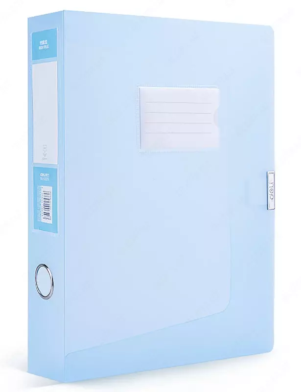 Deli plastik saqlash papkasi 320 x 240 x 55 mm  Velcro mahkamlagich  550 l (Art. - 63211-bl) Moviy