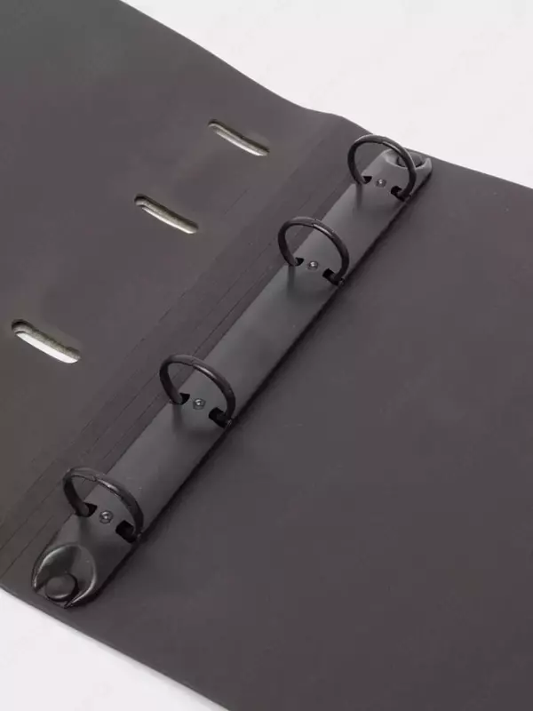  Полиуретановая папка-обложка для сменных блоков тетради Феникс+ А5  4 кольца (Арт.- 47680) Темно/серая - 