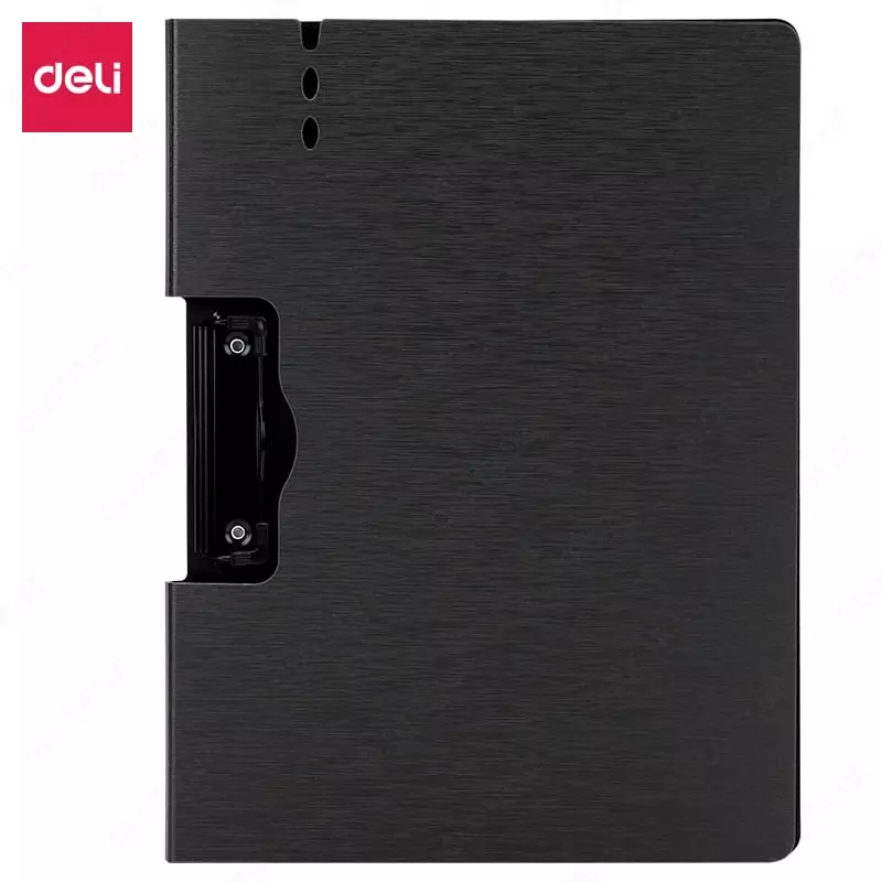 Plastik papka-papka (yon qisqich) Deli  A4  600 mikron (Art. - 64512dgr) Toq/kulrang