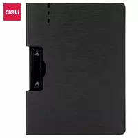 Plastik papka-papka (yon qisqich) Deli  A4  600 mikron (Art. - 64512dgr) Toq/kulrang