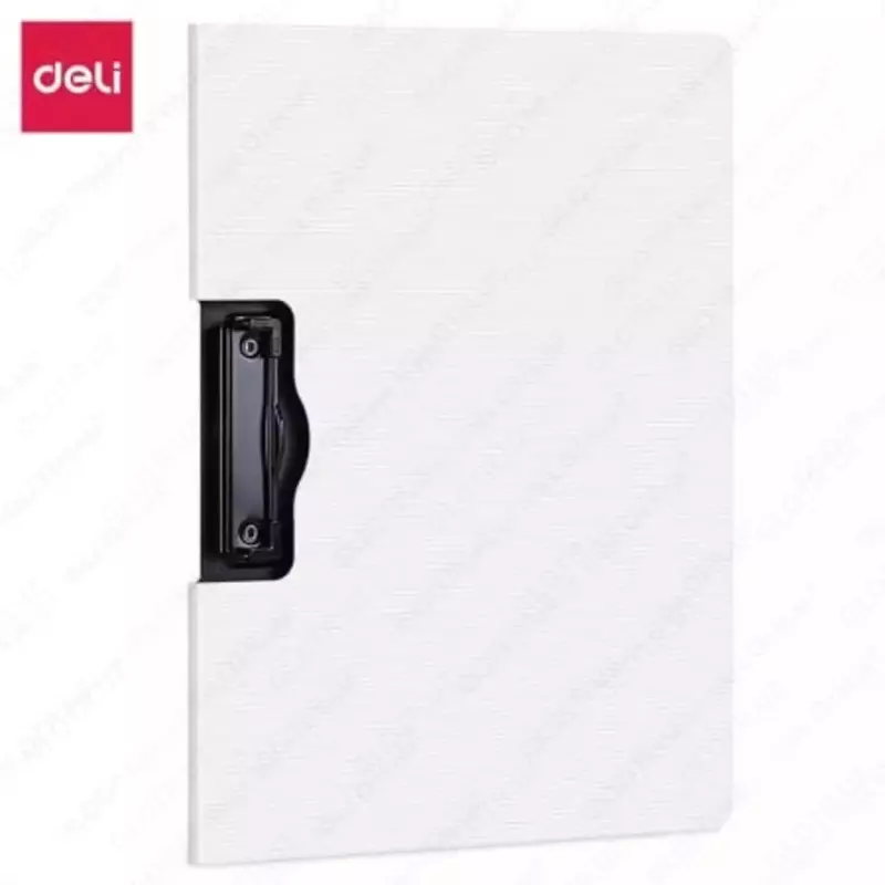  Пластиковая папка-планшет (боковой зажим) Deli  А4  600 мкм (Арт. - 5011-wt) Белая - 