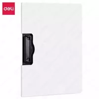  Пластиковая папка-планшет (боковой зажим) Deli  А4  600 мкм (Арт. - 5011-wt) Белая - 