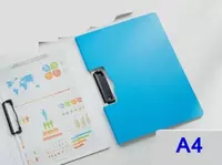 Пластиковая папка-планшет (боковой зажим) Deli  А4  600 мкм (Арт. - 5011-bl) Голубая