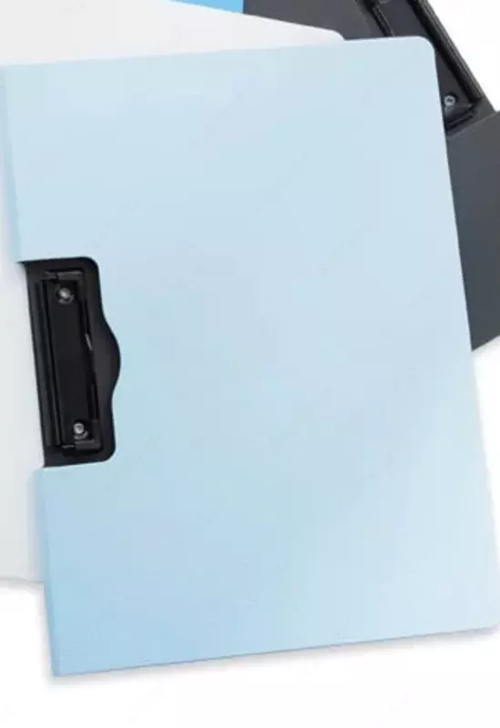  Пластиковая папка-планшет (боковой зажим) Deli  А4  600 мкм (Арт. - 5011-bl) Голубая - 