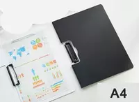 Yassi plastik papka (yon qisqich) Deli  A4  600 mikron (Art. - 5011-bk) Qora