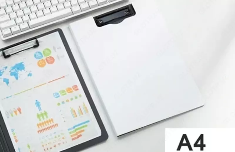  Пластиковая папка-планшет (верхний зажим) Deli  А4  600 мкм (Арт. - 5016-wt) Белая - 