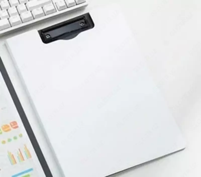 Пластиковая папка-планшет (верхний зажим) Deli  А4  600 мкм (Арт. - 5016-wt) Белая